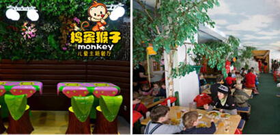 捣蛋猴子儿童主题餐厅