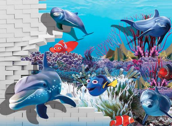 海豚珊瑚3d图