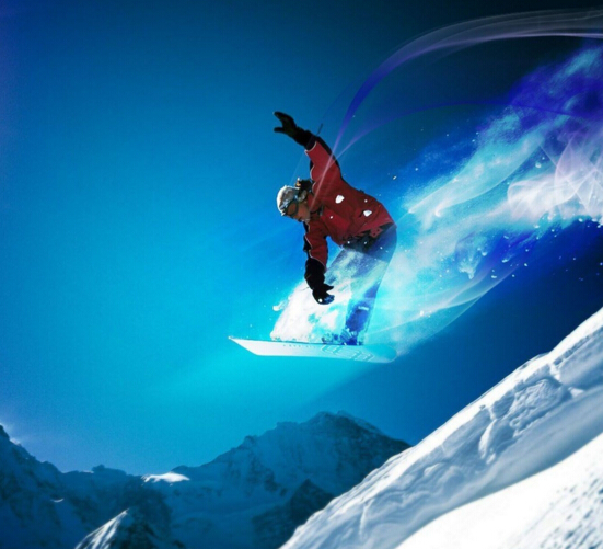 万龙滑雪场滑雪画面
