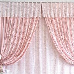 罗绮窗帘窗帘粉红