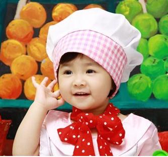 中国娃娃儿童摄影花帽子