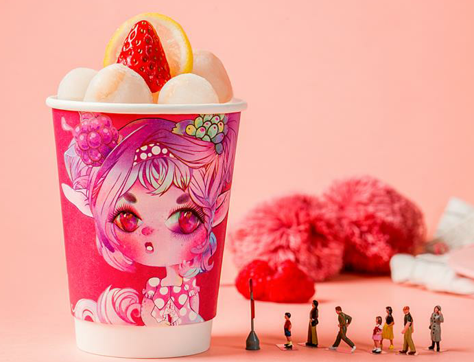 浆果食物恋草莓酸奶