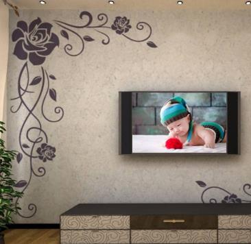 美色硅藻泥电视背景墙