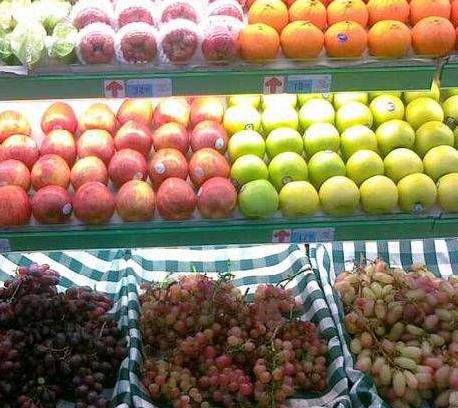 标记水果批发行新鲜水果