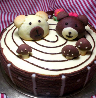 佰家心蛋糕小熊蛋糕