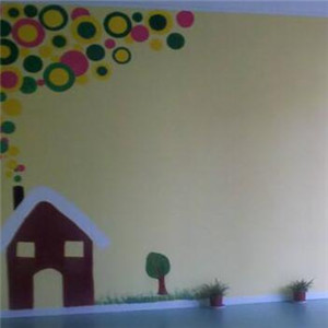 旺斯达国际幼儿园风景墙
