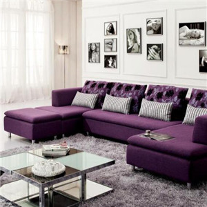 木加布艺沙发紫色