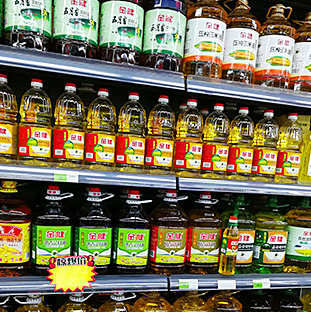 金健菜籽油超市货架