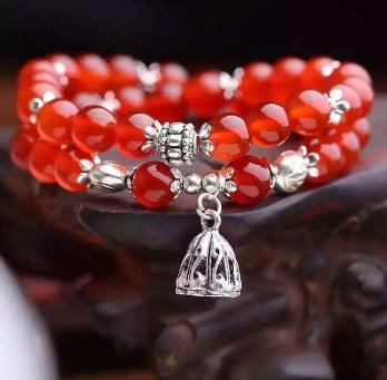 Aela宝玉石饰品红色水晶