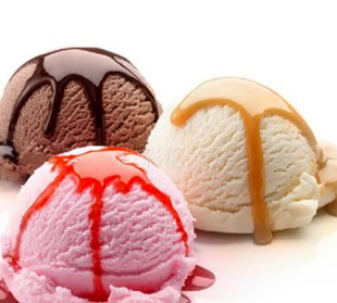 勺扑冰淇淋三色冰淇淋