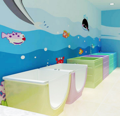 蓝博湾婴幼儿游泳馆5个浴缸