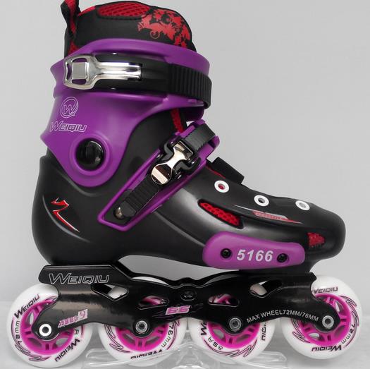 米高轮滑鞋紫色