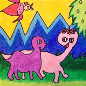 恐龙蛋蛋儿童之家托班绘画