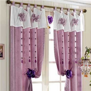 飞扬窗饰紫色窗帘