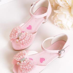 小不童童鞋粉色凉鞋