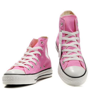 康威帆布鞋粉色