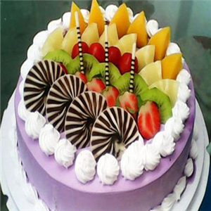 紫芦蛋糕水果