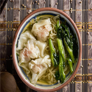 第九味老上海馄饨王青菜