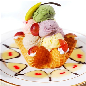 甜恰恰韩式冰淇淋可口