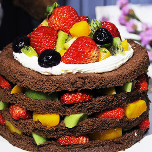 巴黎优朵蛋糕巧克力水果蛋糕