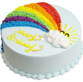 玫琪园蛋糕七色彩虹