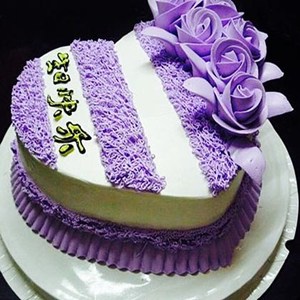 缘利蛋糕紫色