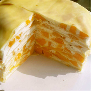 芒果制造甜品千层蛋糕