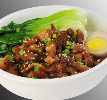  Baomei Braised Pork, Rice and Vegetables