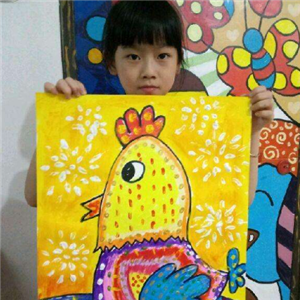 哈哈美术画一个大公鸡