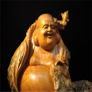 麻梨疙瘩根雕工艺品弥勒佛