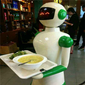 欧德堡机器人餐厅上菜