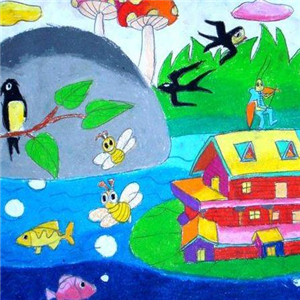 毕索儿童绘画班池塘