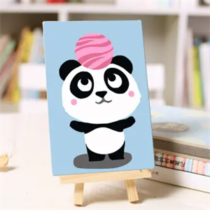 毕佳索数字油画熊猫