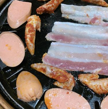 果禾果韩国自助烤肉火腿肠