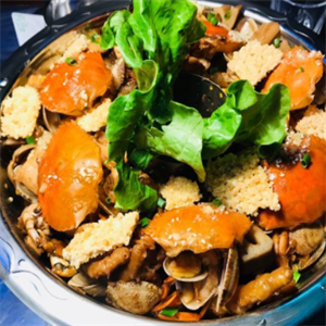 嗒蟹肉蟹煲藕片