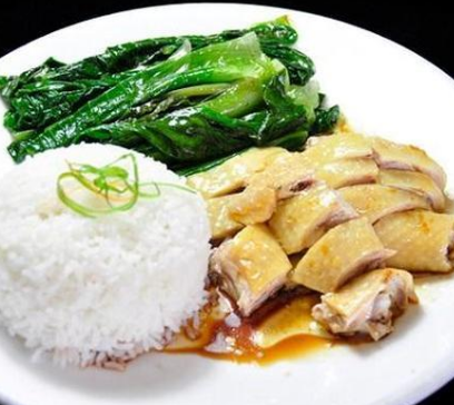 新加坡融记海南鸡饭青菜