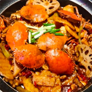 蟹珽沣肉蟹煲藕片