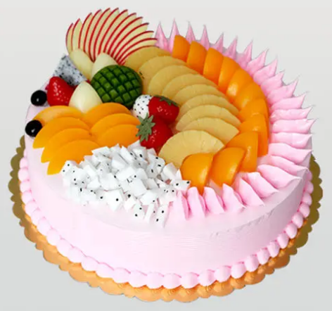 水果蛋糕粉色