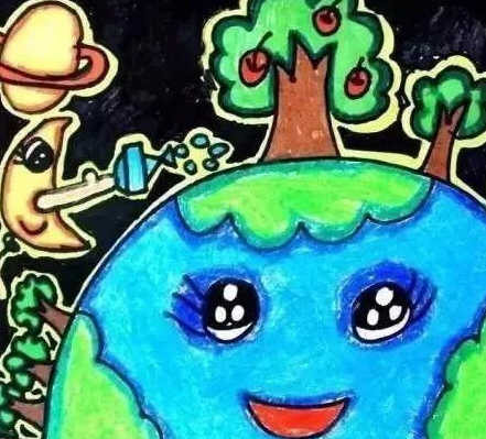 创意儿童画地球