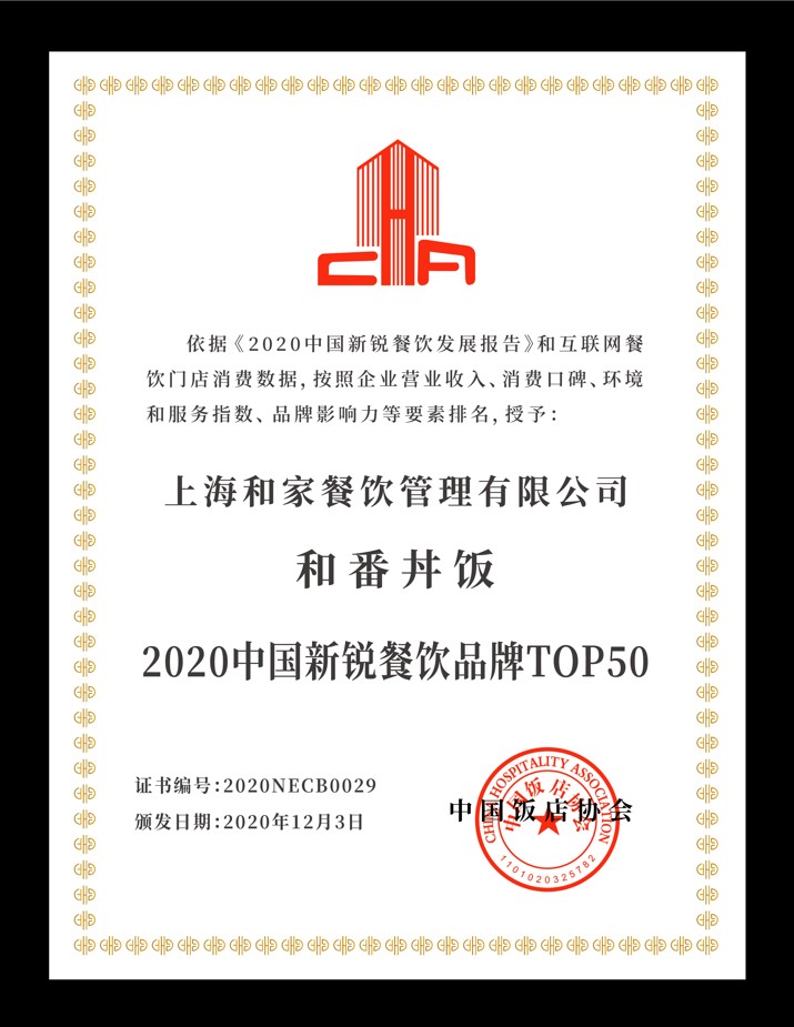 2020中国新锐餐饮品牌TOP50