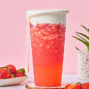 伯爵冰茶草莓酸奶