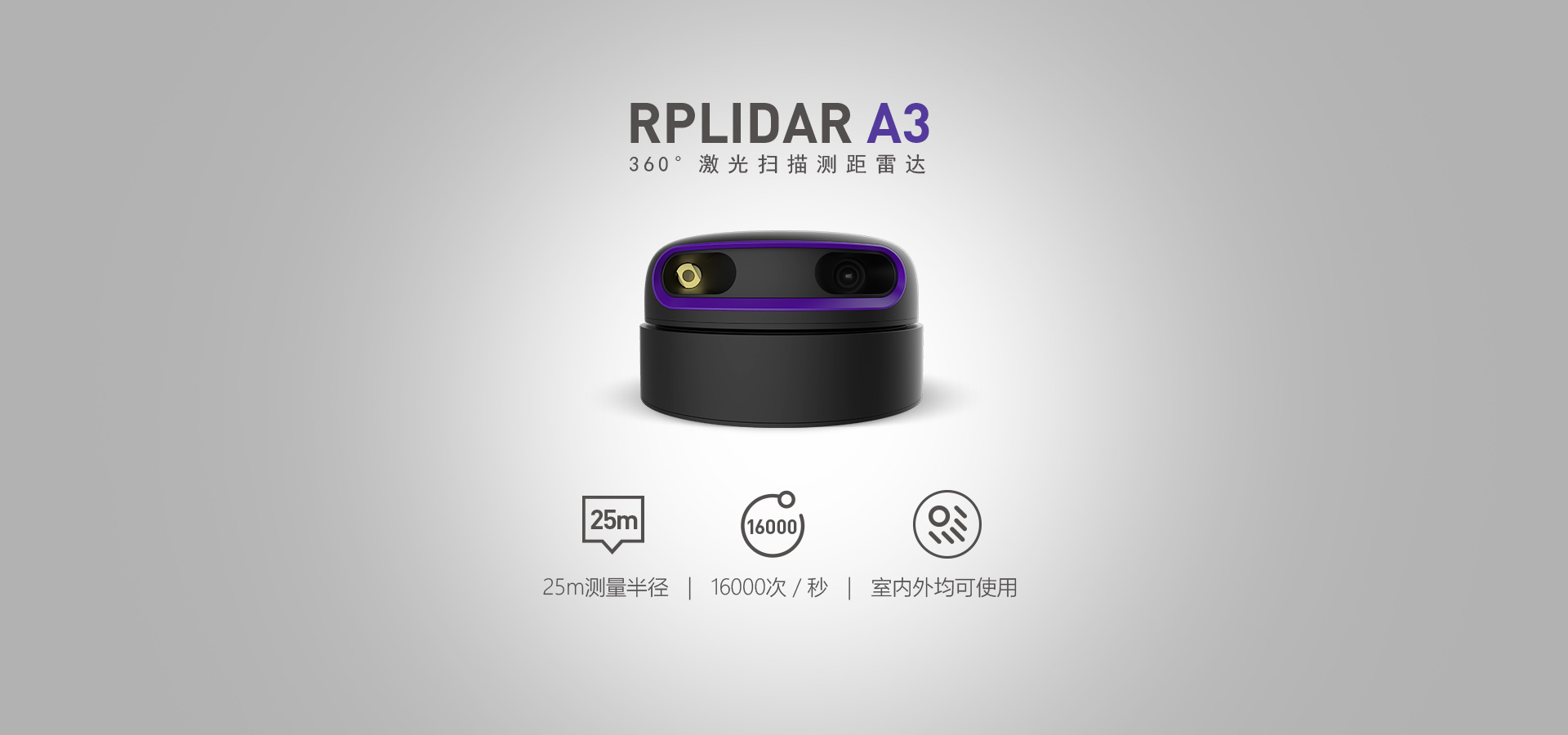 RPLIDAR A3 360°激光扫描测距雷达