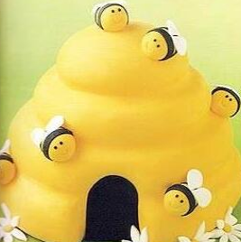 三只蜜蜂蛋糕造型