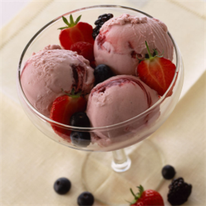 冰胶囊冰淇淋蓝莓