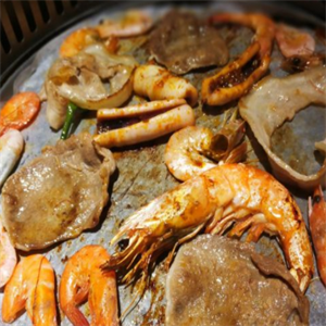 海鲜烤肉虾