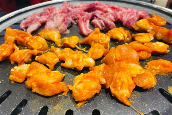 秀韩式炭烧烤肉鸡肉