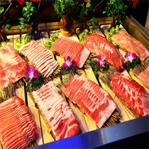 烤肉海鲜自助肉品区
